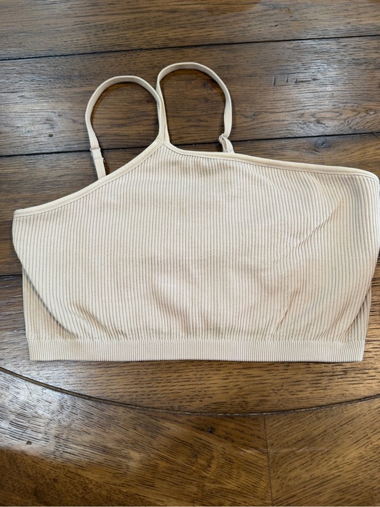 aerie Other - aerie Ribbed One-Shoulder Bralette in Beige
